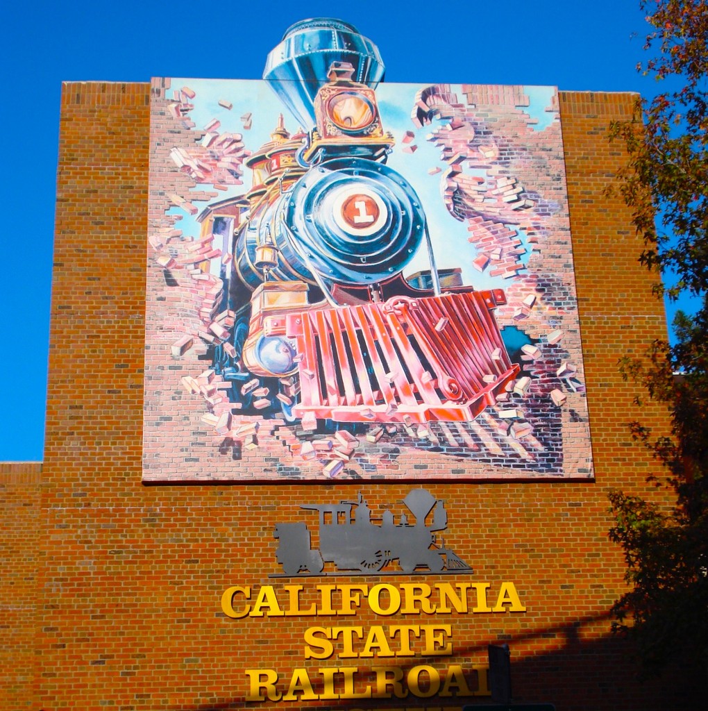 CA Railroad Museum, installed as a vinyl mural in 1999.